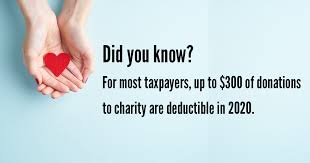 IRS Allows $300 in Charitable Tax Deductions as Part of  CARES Act